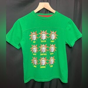 ELF Green Emotion Faces Kids T-Shirt